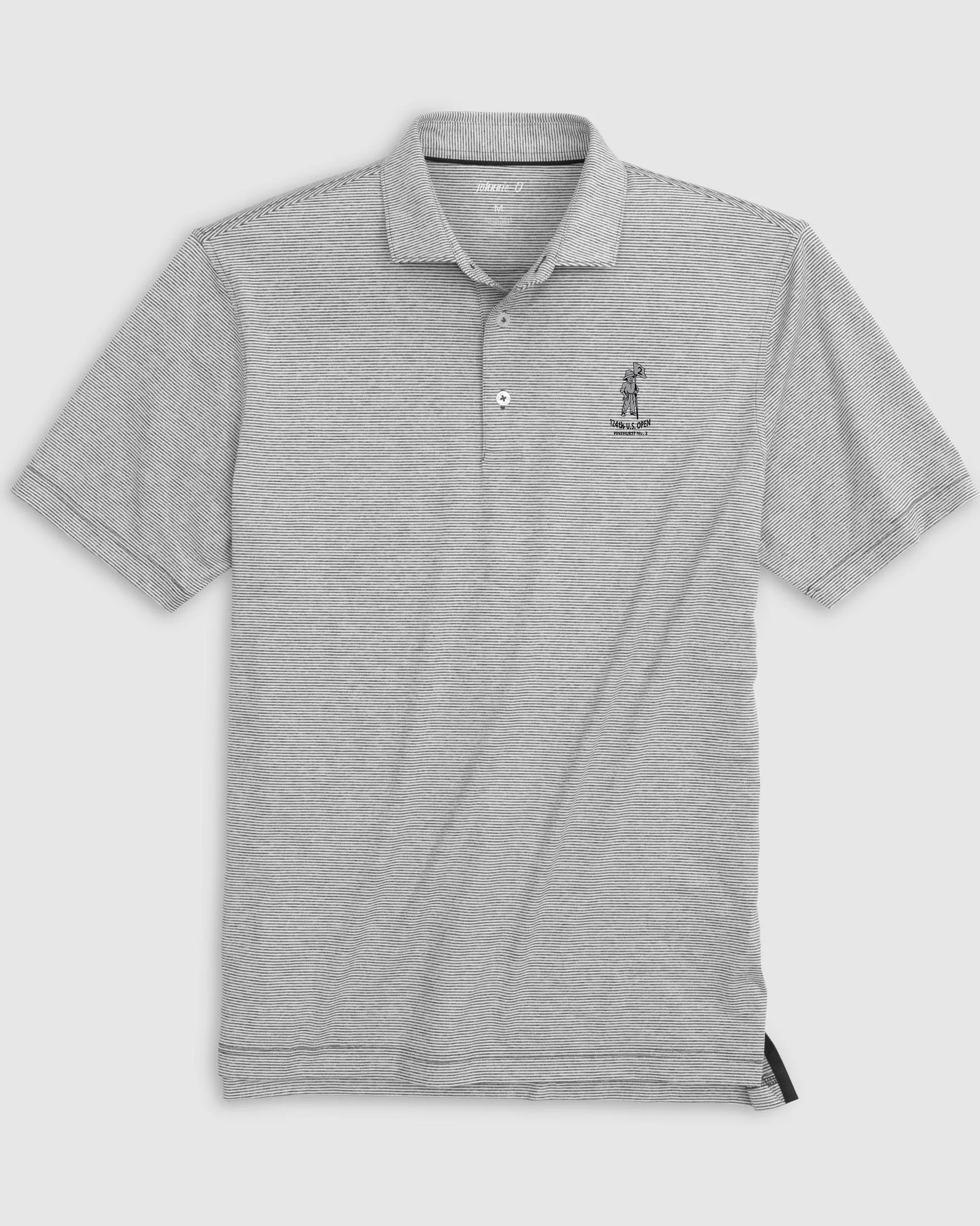 124th U.S. Open Lyndonn Striped Jersey Performance Polo - Putter Boy Logo