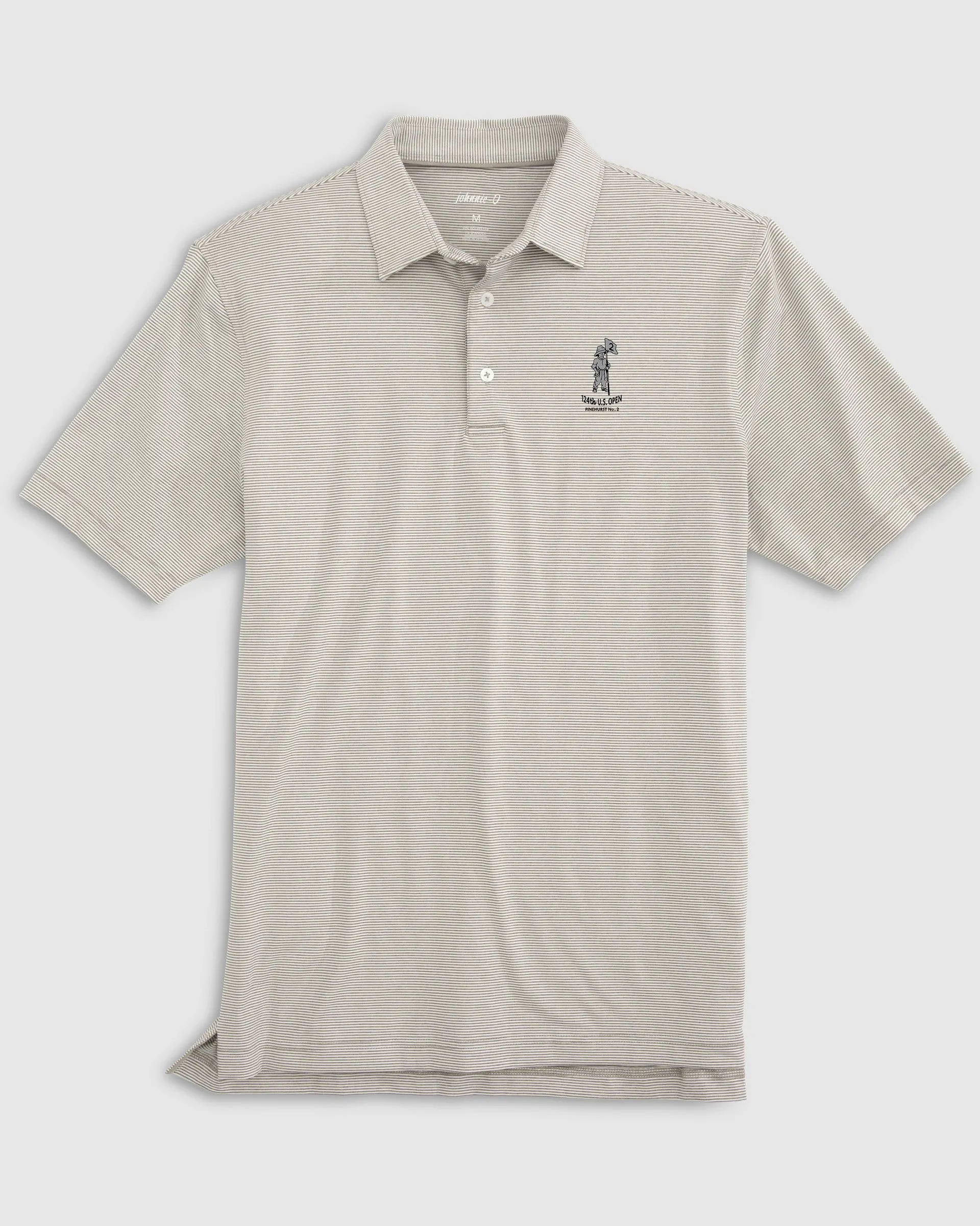 124th U.S. Open Lyndonn Striped Jersey Performance Polo - Putter Boy Logo