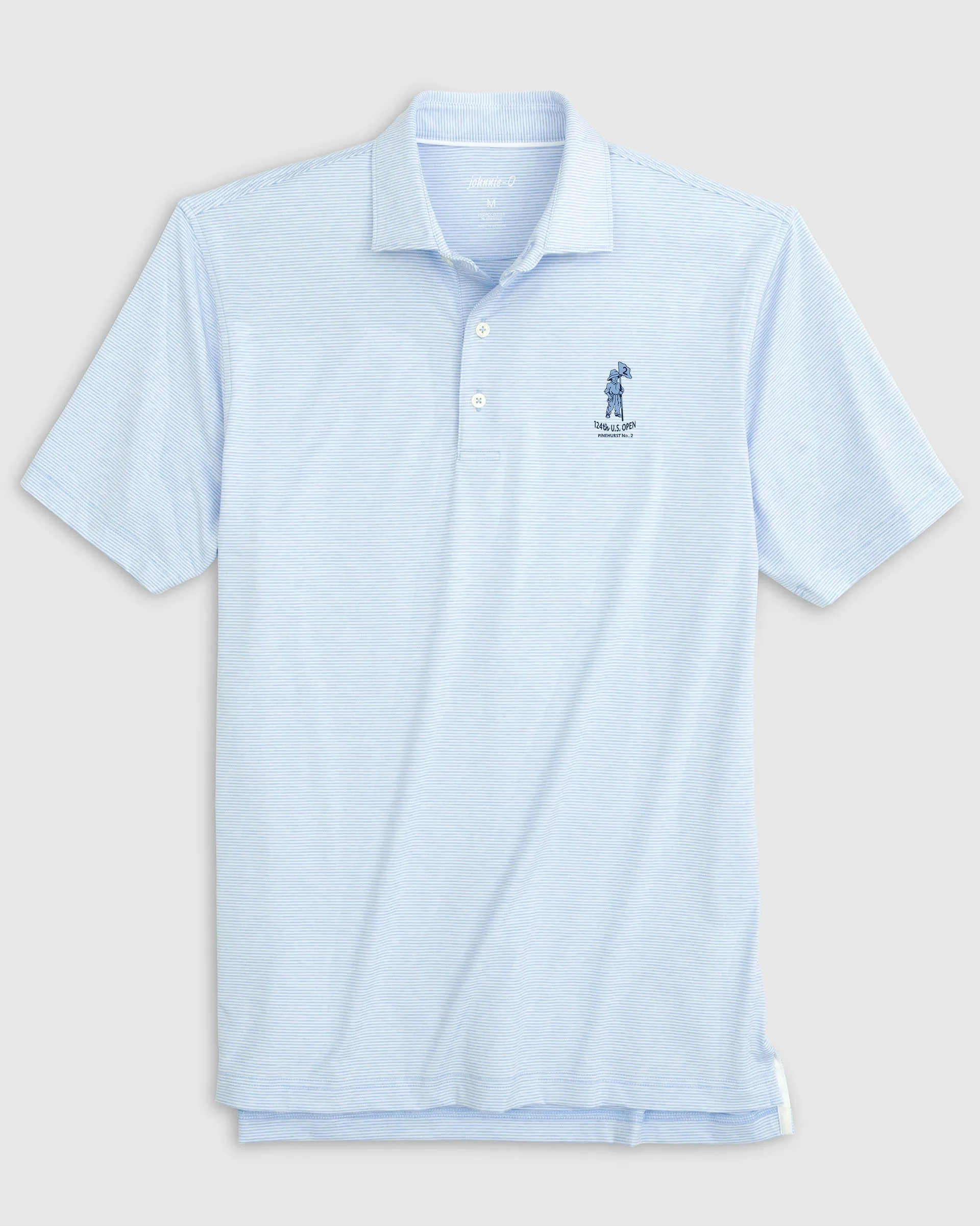 124th U.S. Open Lyndonn Striped Jersey Performance Polo - Putter Boy Logo