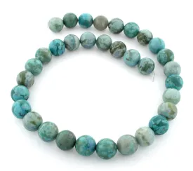 12mm Plain Round Turquoise Jasper Gem Stone Beads