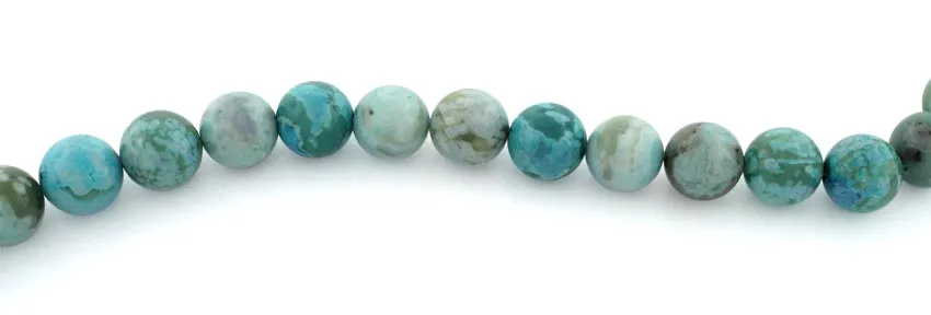 12mm Plain Round Turquoise Jasper Gem Stone Beads