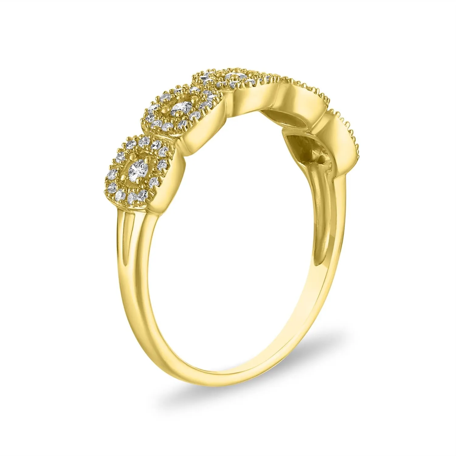 1/4 CTW Diamond Halo Anniversary Ring in 10KT Gold