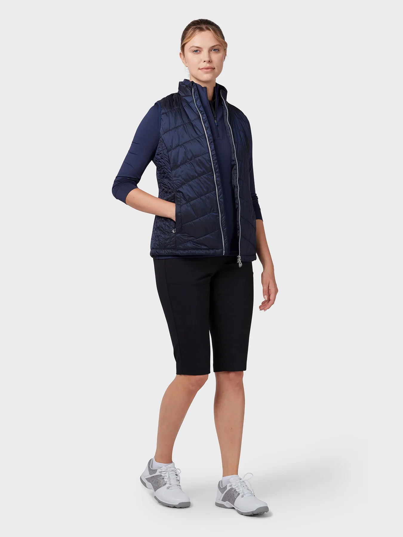 1/4 Zip Women's Chev Top In Peacoat