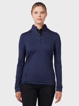 1/4 Zip Women's Chev Top In Peacoat