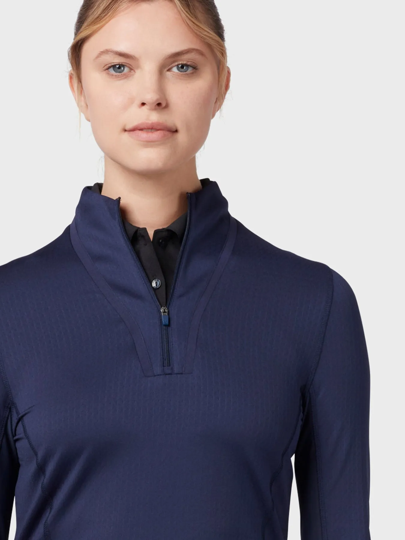 1/4 Zip Women's Chev Top In Peacoat