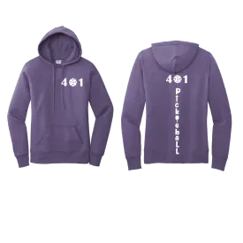 401 Rhode Island Pickleball Club | Women’s Fitted Hoodie Pickleball Sweatshirt | 50% Cotton 50% Poly Fleece