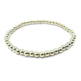 4MM GOLD FILLED KARMA WATERPROOF BRACELET 6.5"-7"-7.25"