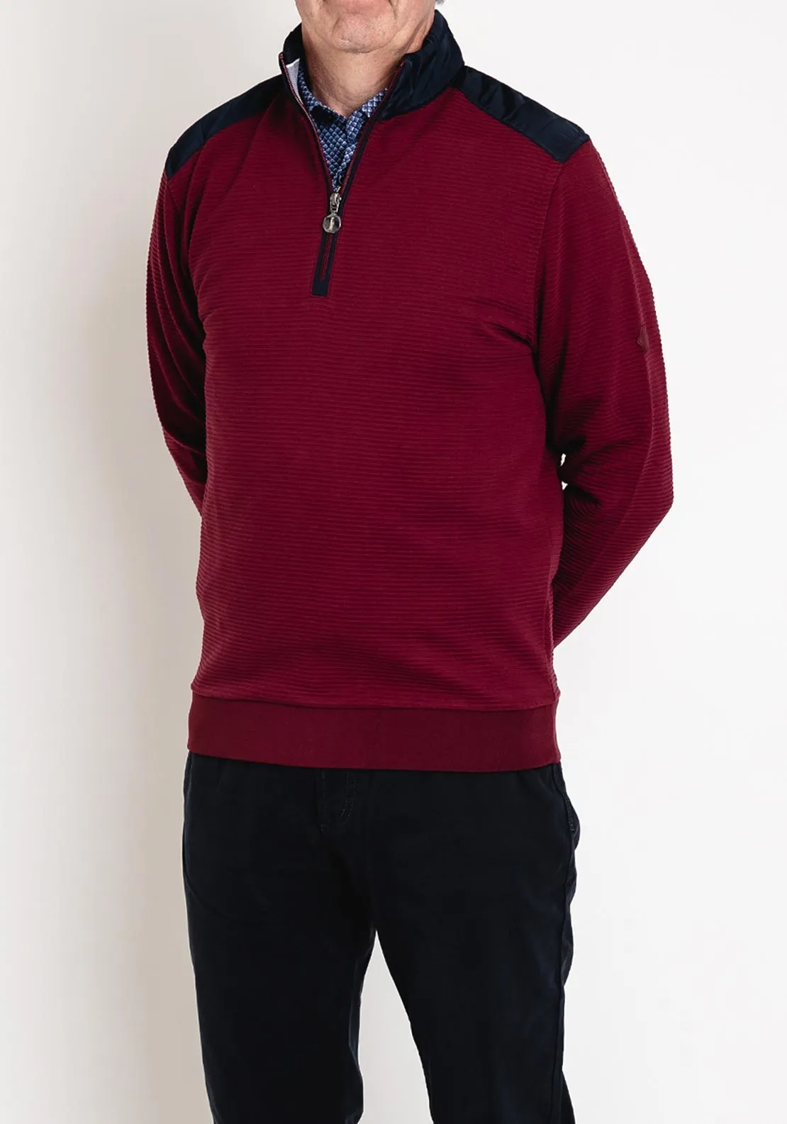 6th Sense Wilde Half Zip Sweatshirt, Tawny & Port