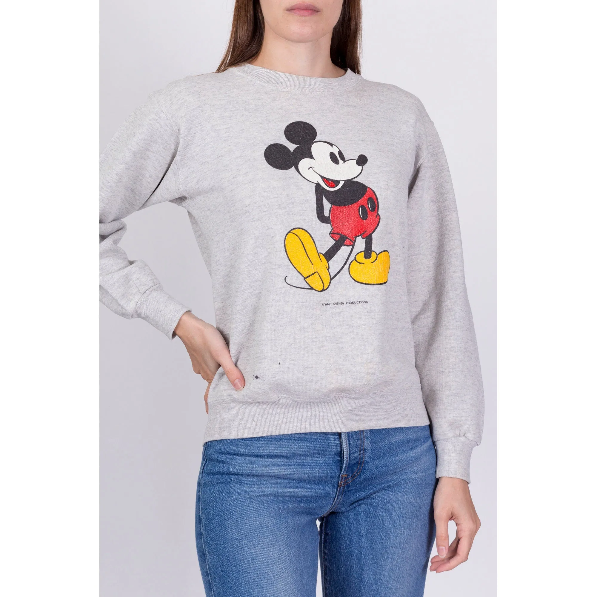 80s 90s Mickey Mouse Sweatshirt - Medium