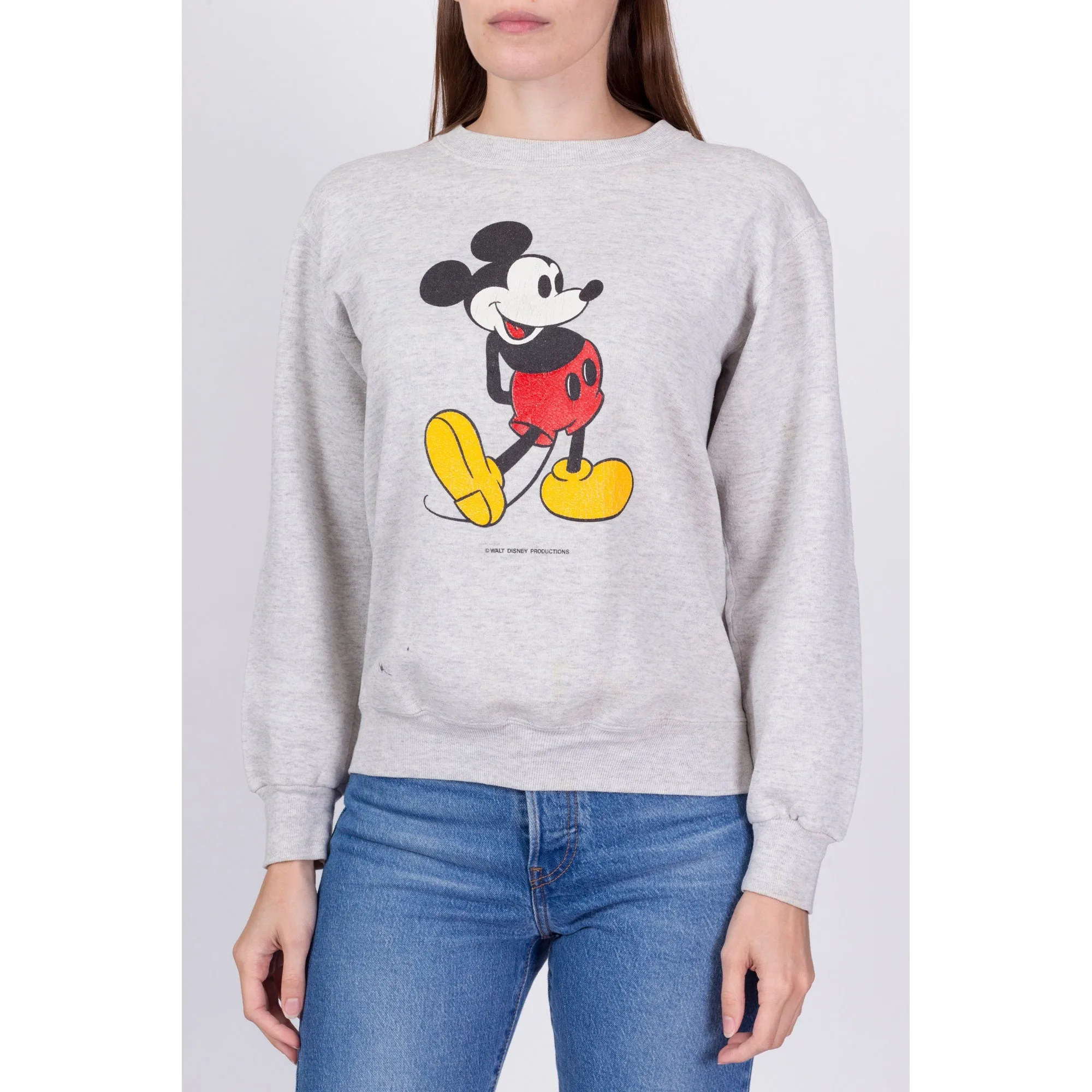 80s 90s Mickey Mouse Sweatshirt - Medium