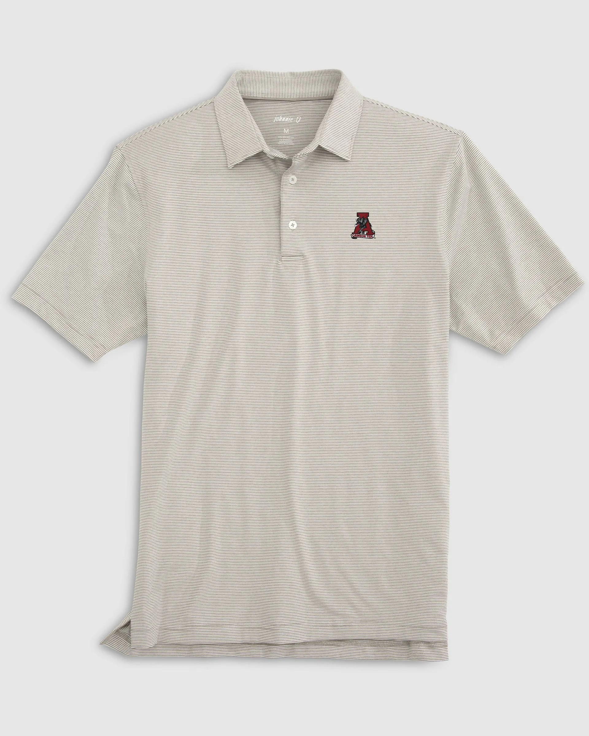 Alabama Lyndonn Striped Jersey Performance Polo - Vault Logo