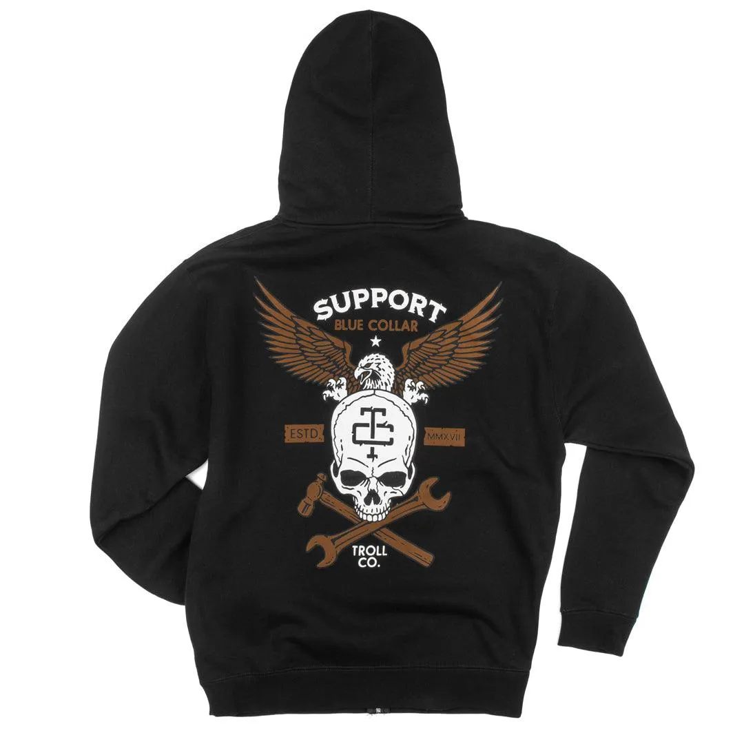 Alado Zip-Up Hoodie: Black