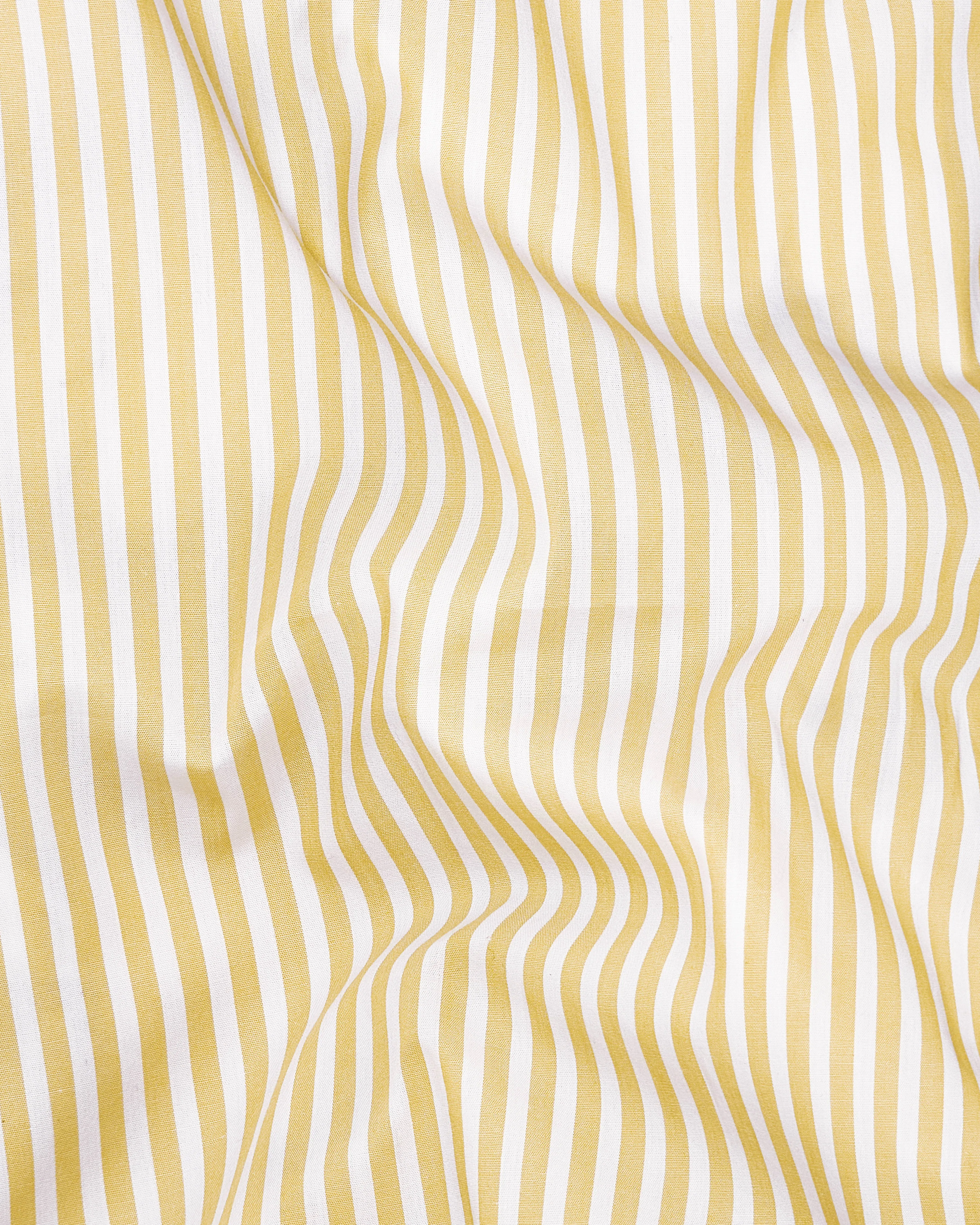 Apache Yellow and White Striped Premium Cotton Shirt