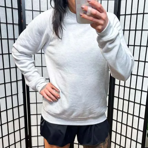 Ash Grey Basic Crew Neck