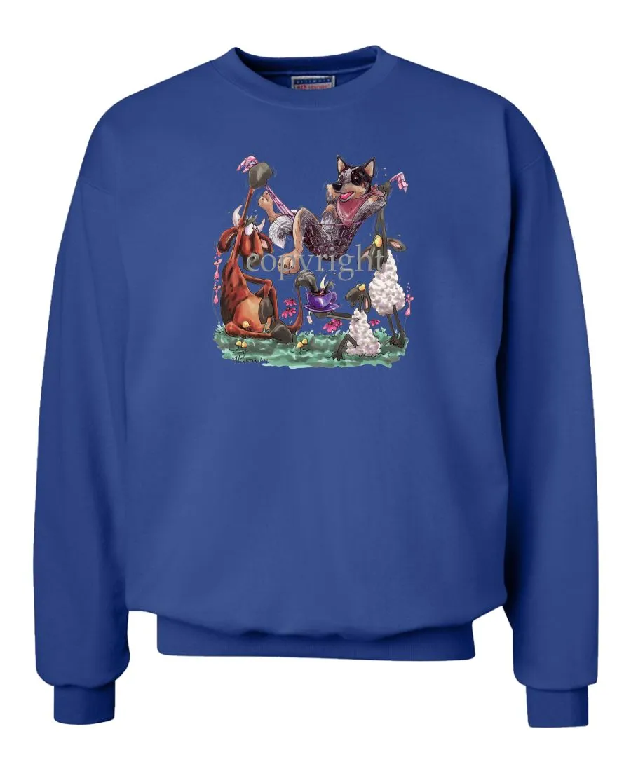 Australian Cattle Dog - Hammock - Caricature - Sweatshirt