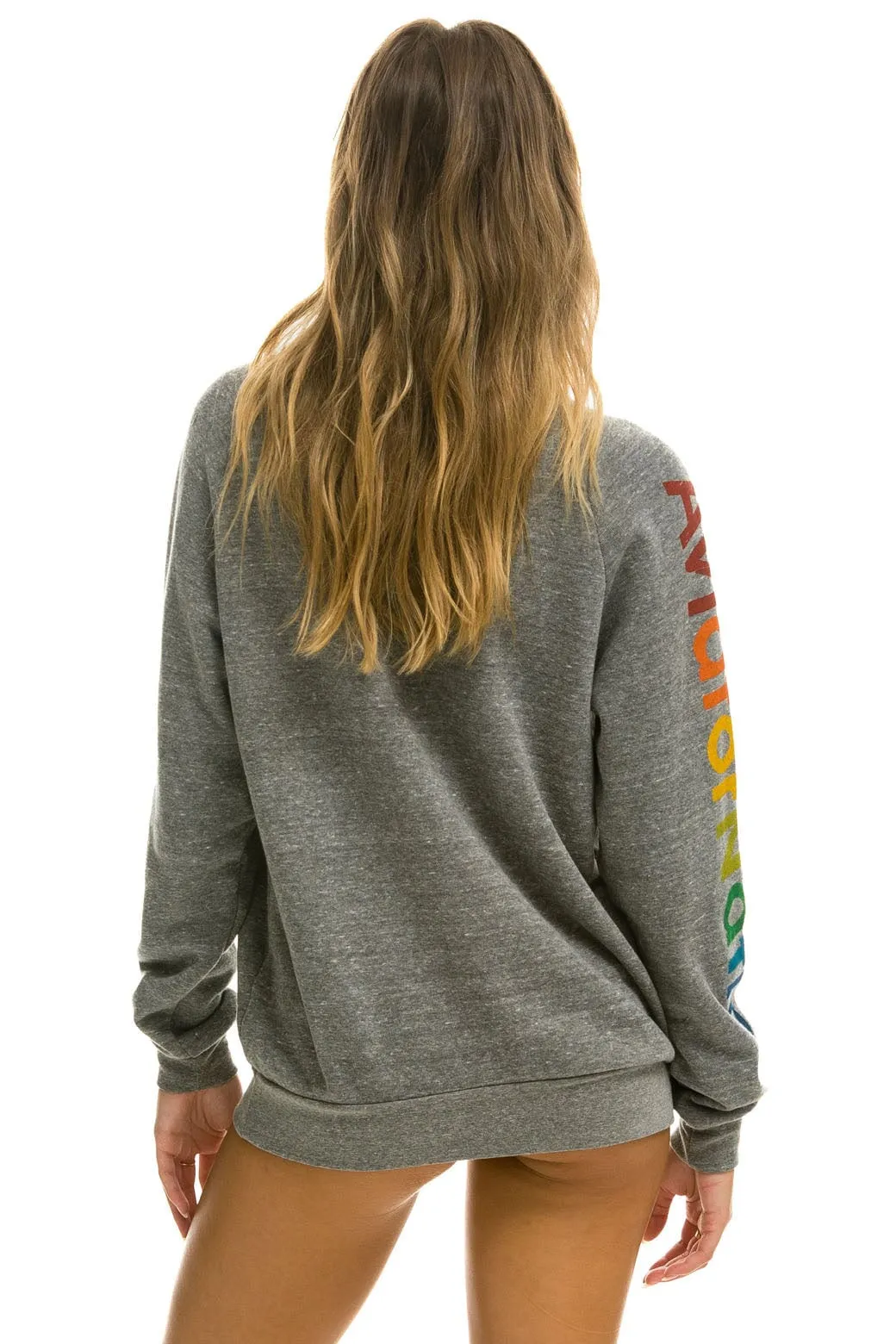 AVIATOR NATION AUSTIN CREW SWEATSHIRT - HEATHER GREY