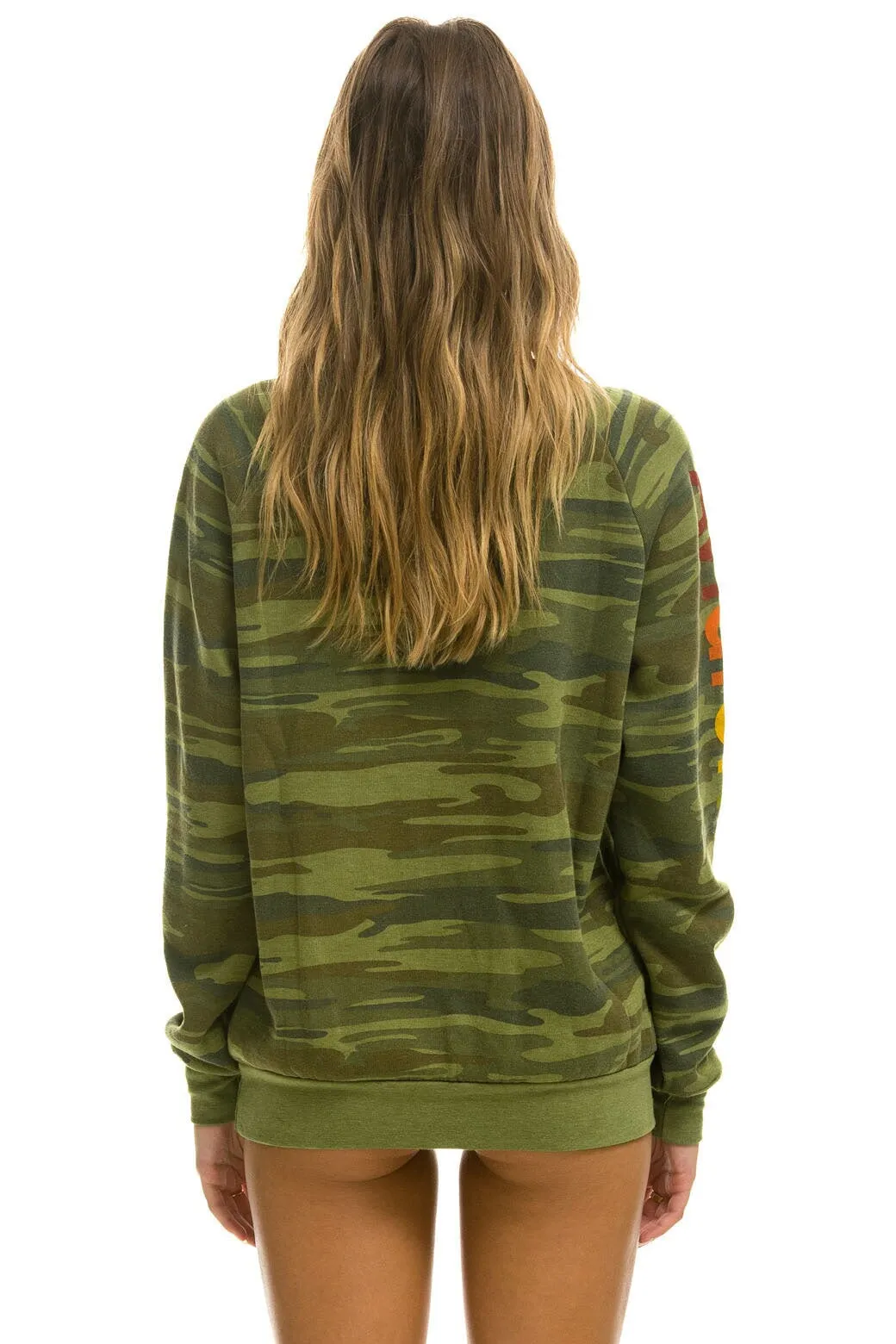 AVIATOR NATION BU - CREW SWEATSHIRT CAMO