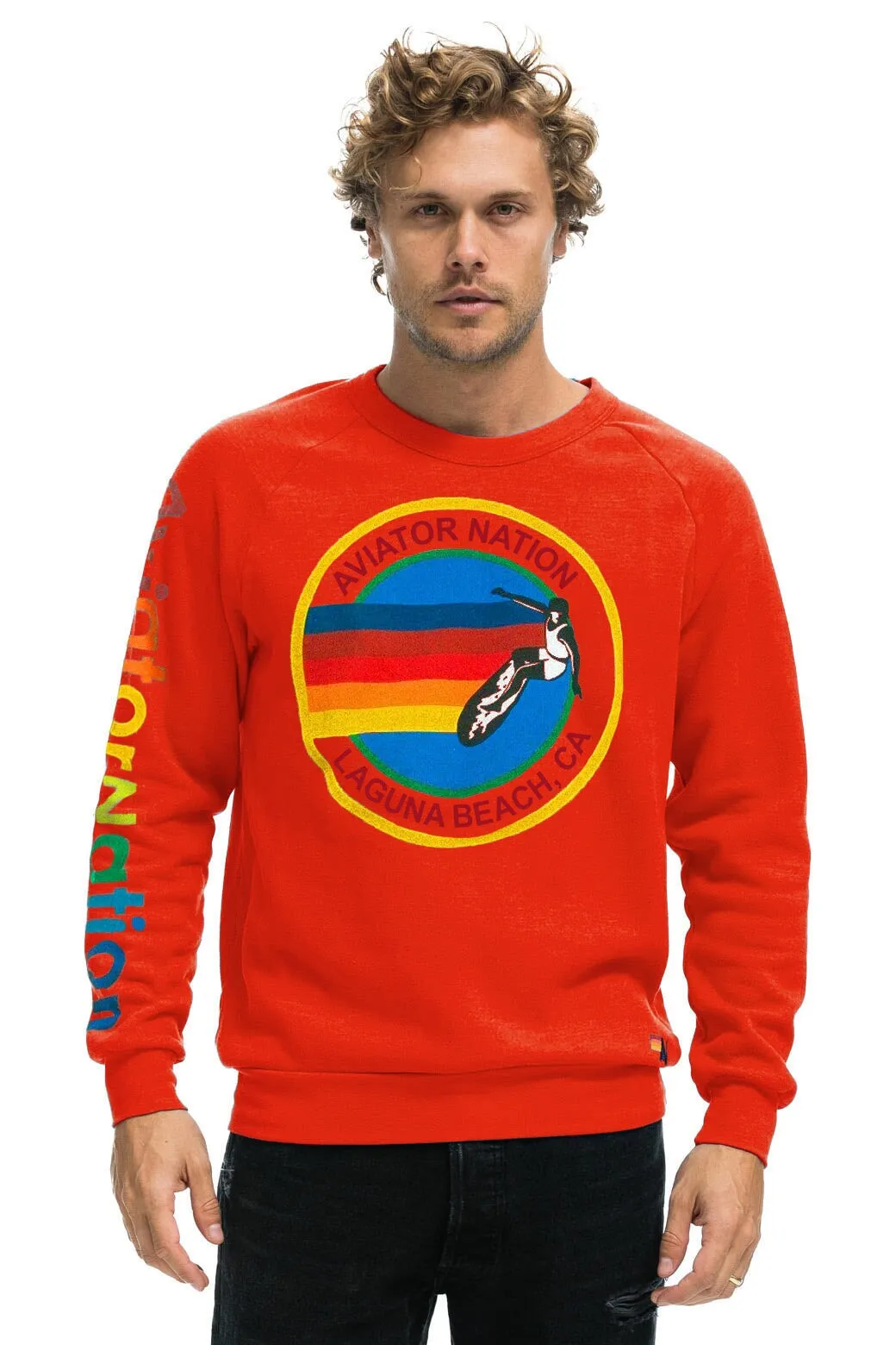 AVIATOR NATION LAGUNA BEACH  SWEATSHIRT - RED