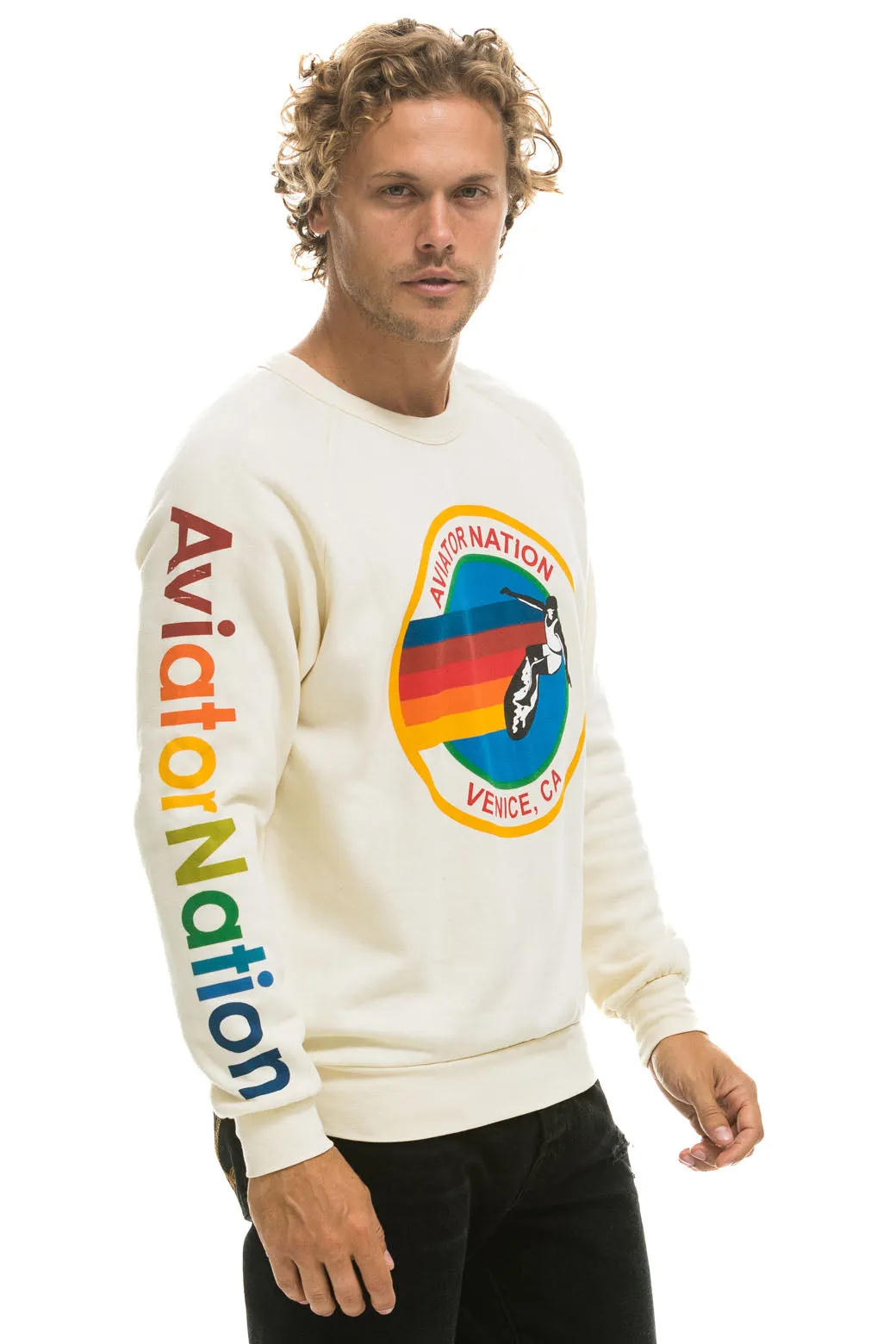 AVIATOR NATION SWEATSHIRT - VINTAGE WHITE