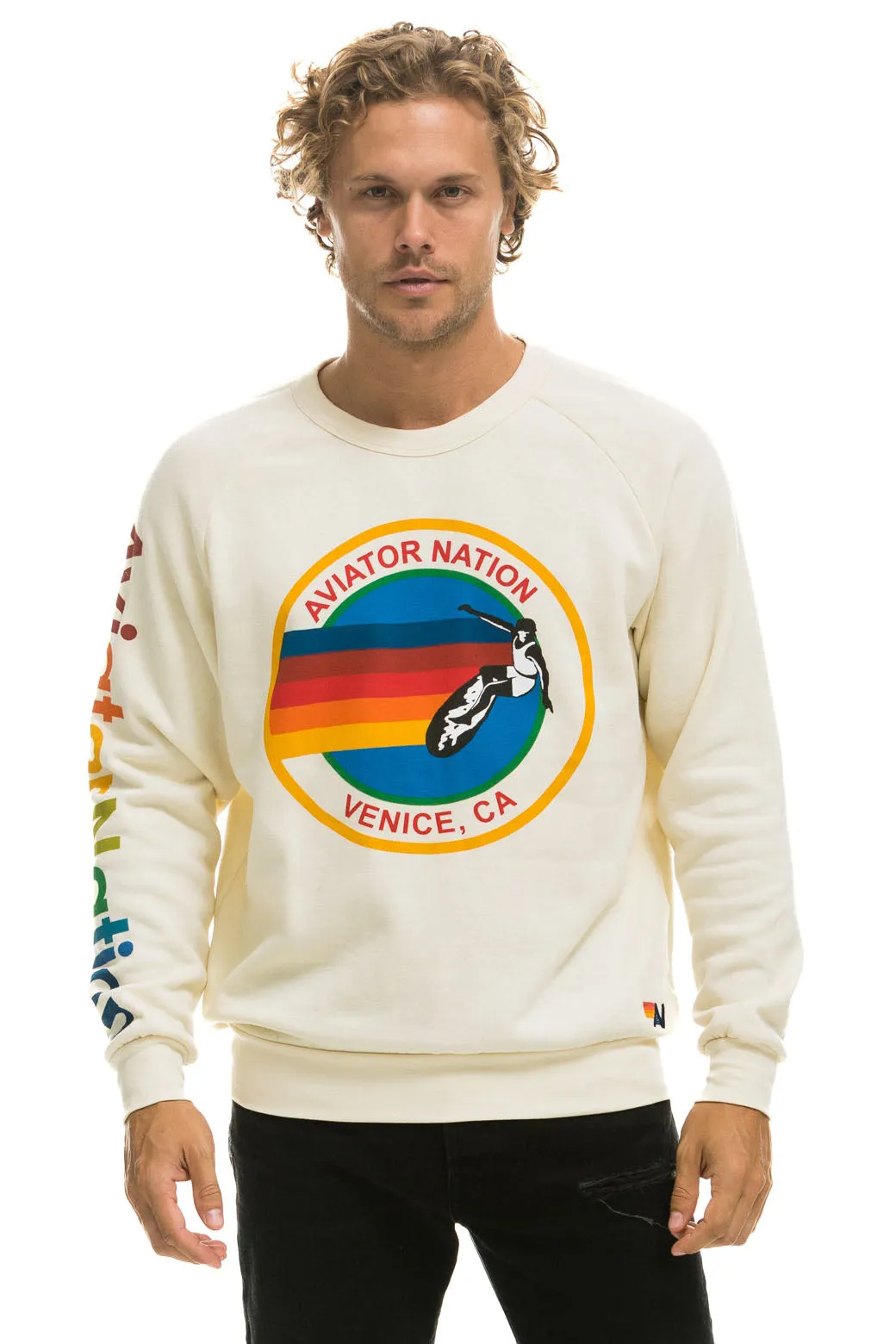 AVIATOR NATION SWEATSHIRT - VINTAGE WHITE