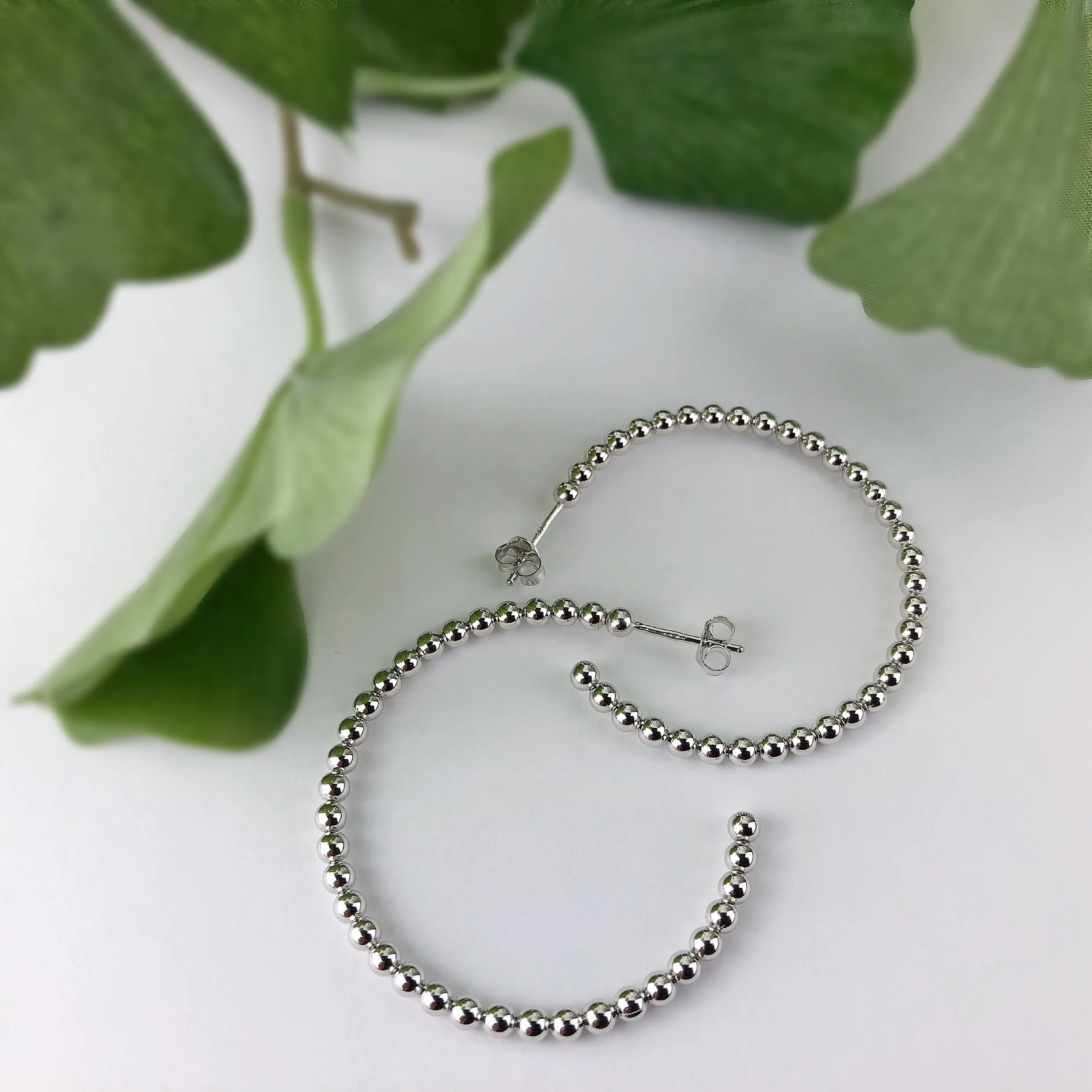 Beadstring Hoop Earrings - SE4604