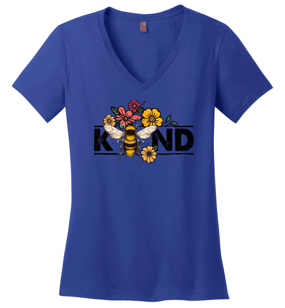 Bee Kind Floral V-necks