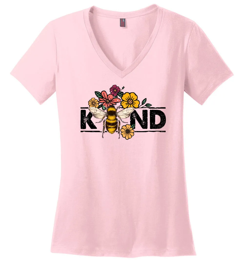 Bee Kind Floral V-necks