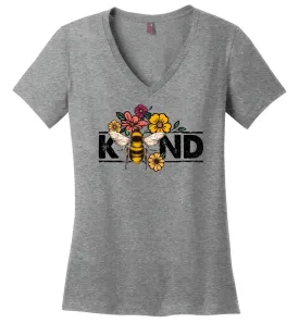 Bee Kind Floral V-necks