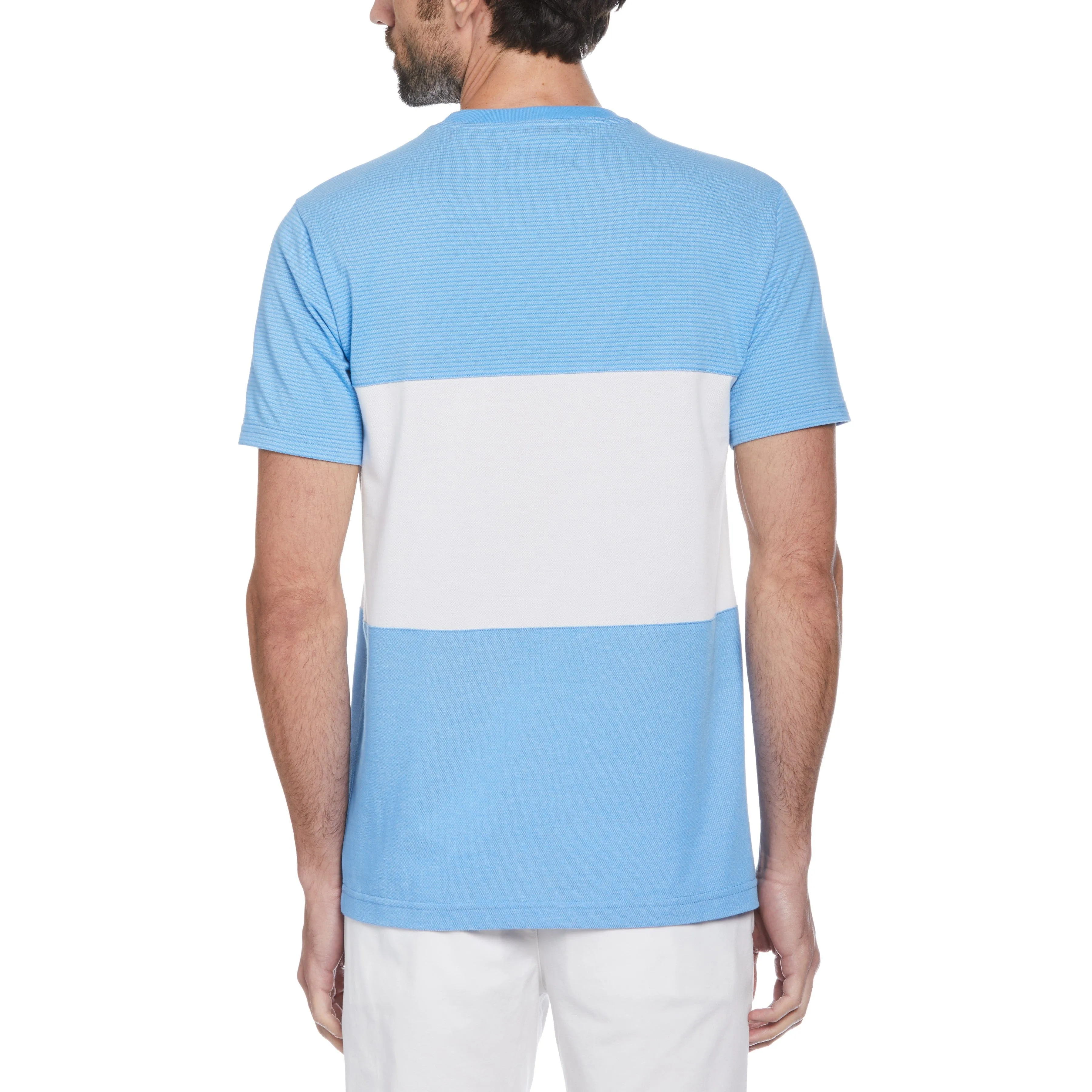 Birdseye Pique Color Block Pocket Tee