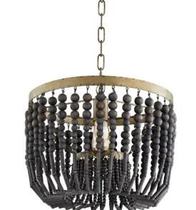 Black Beaded Boho Chandelier