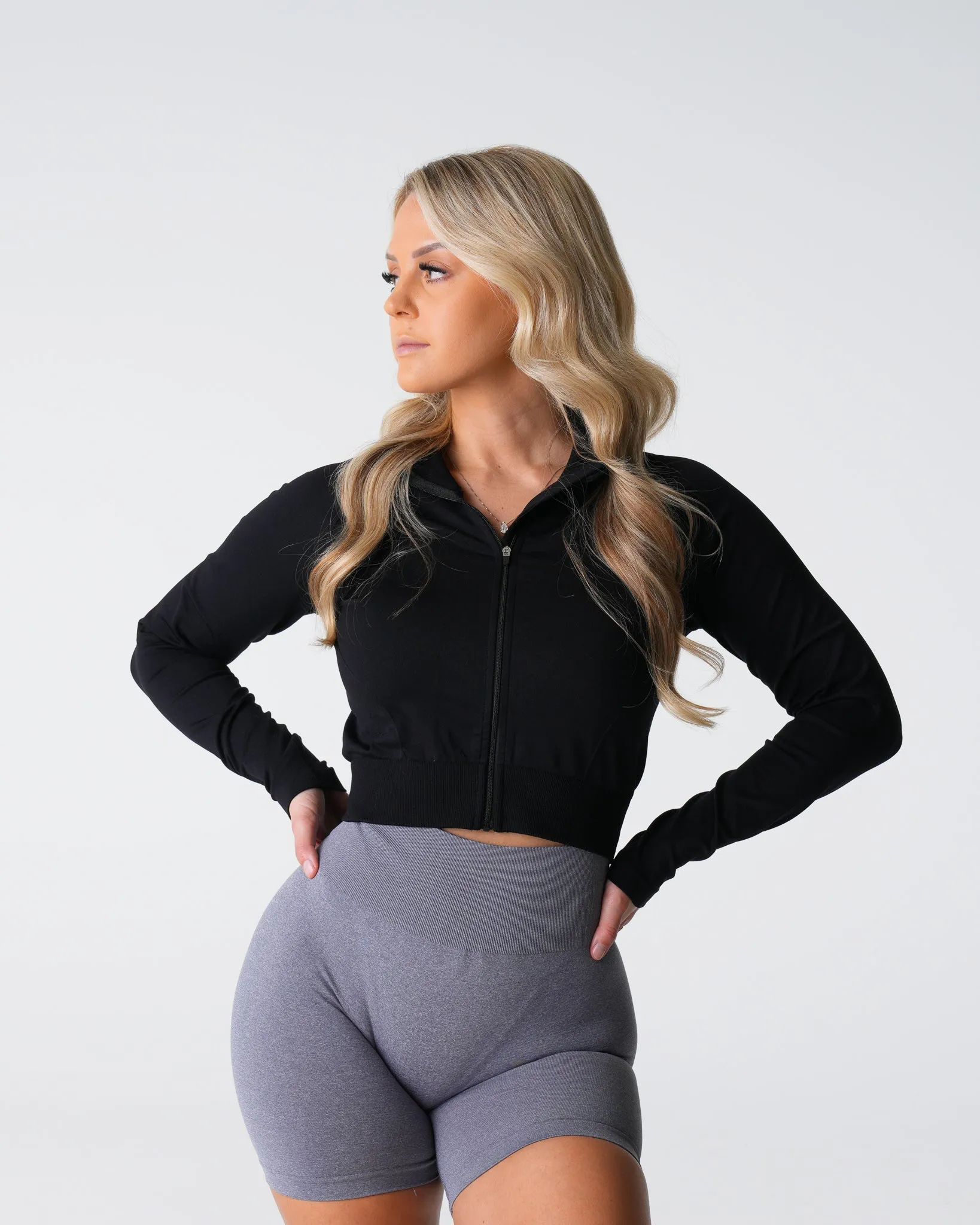 Black Divine Seamless Zip Up