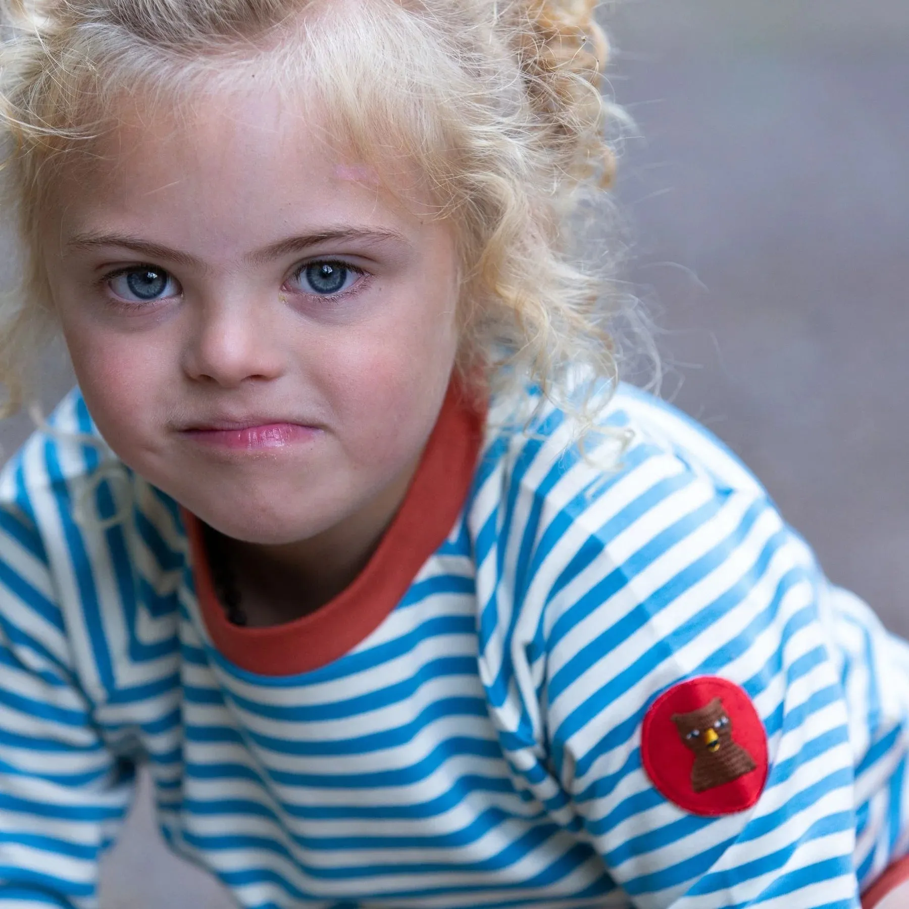 Blue Striped Marl Raglan Sweatshirt - Little Green Radicals