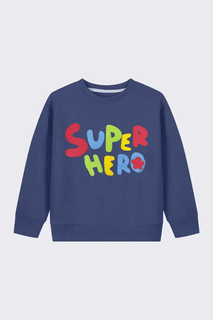 Boys Blue Super Hero Sweatshirt