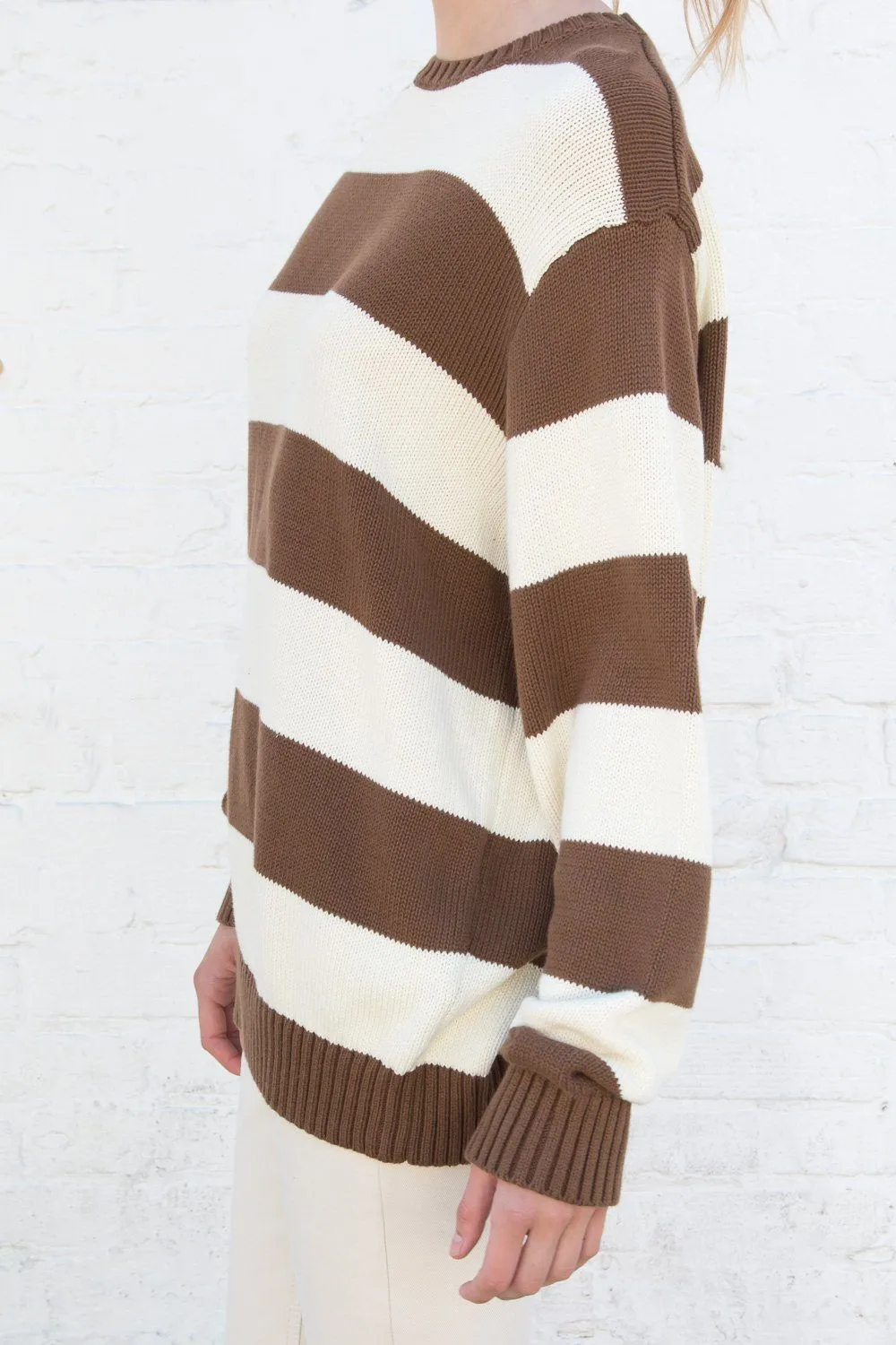 Brianna Cotton Thick Stripe Sweater