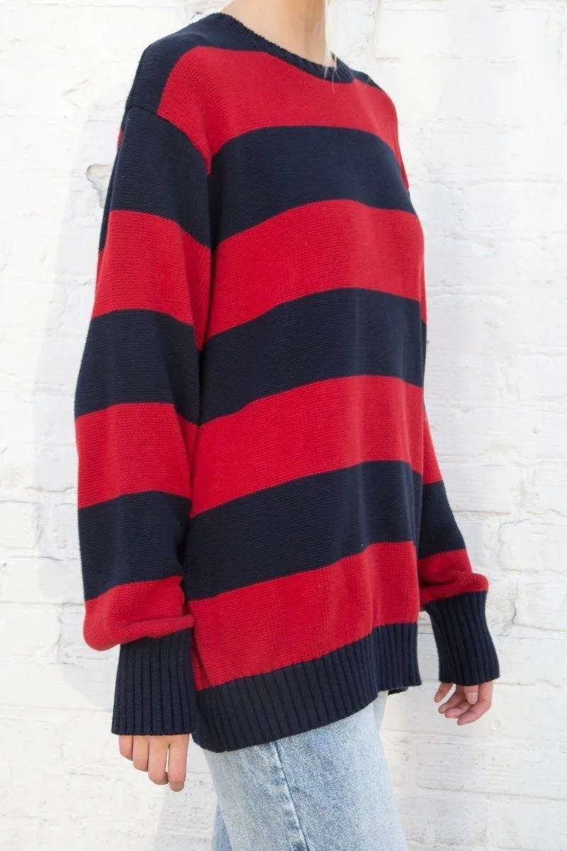 Brianna Cotton Thick Stripe Sweater