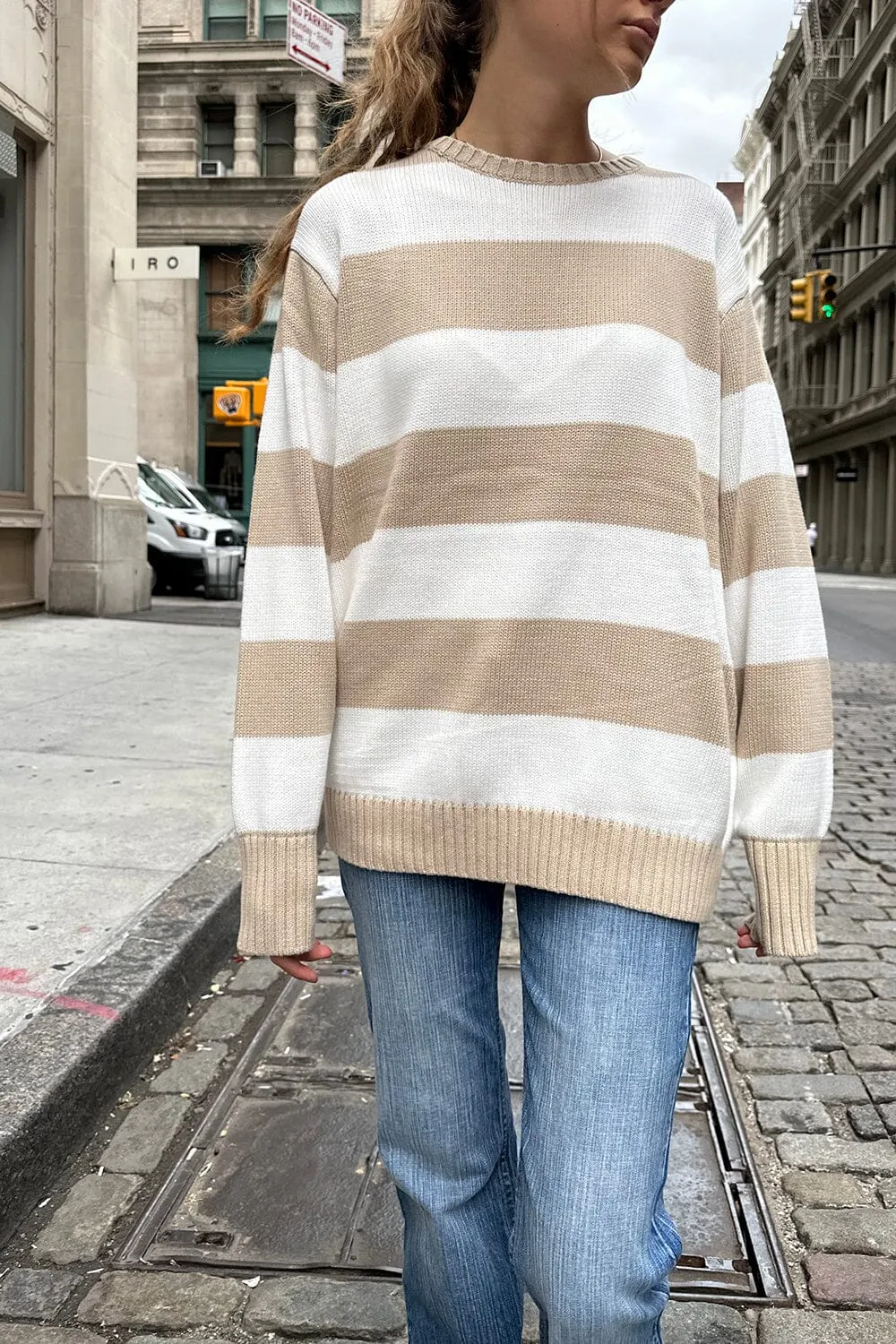 Brianna Cotton Thick Stripe Sweater