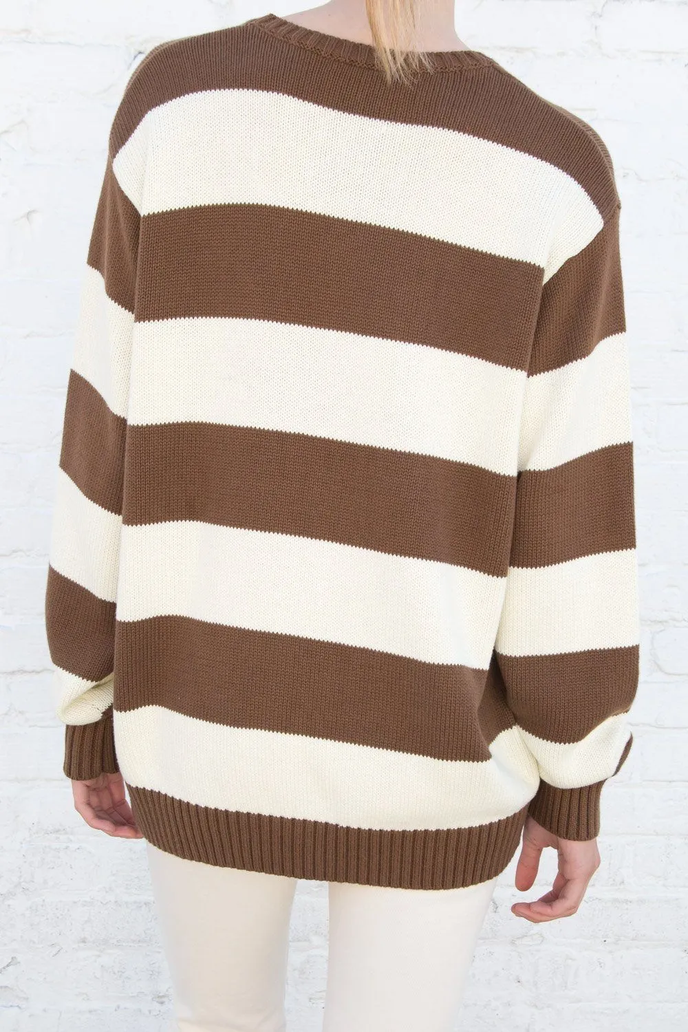 Brianna Cotton Thick Stripe Sweater