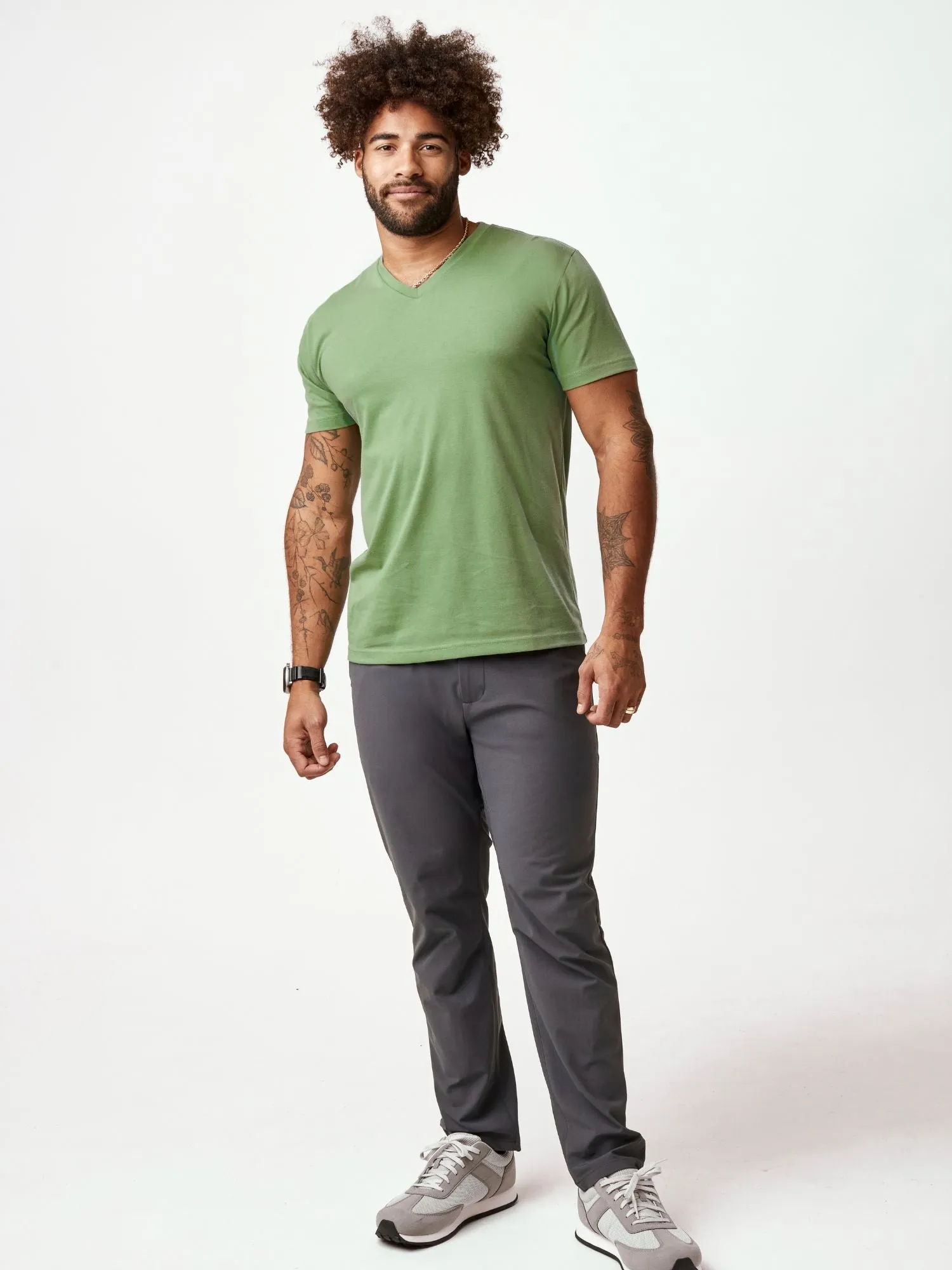 Cactus Green V-Neck