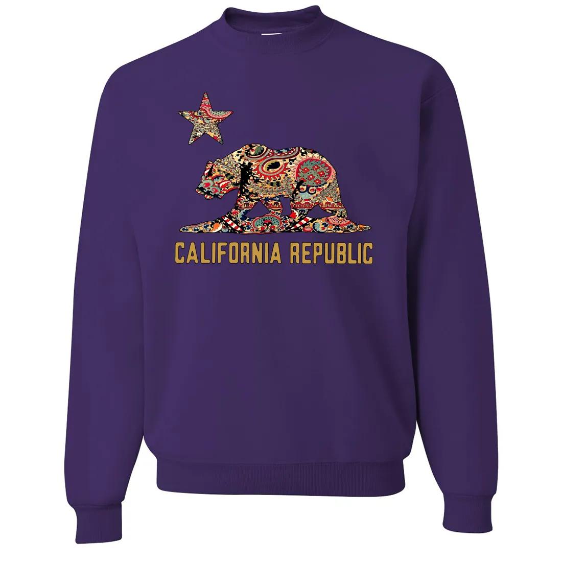 California Republic Paisley Bear Crewneck Sweatshirt