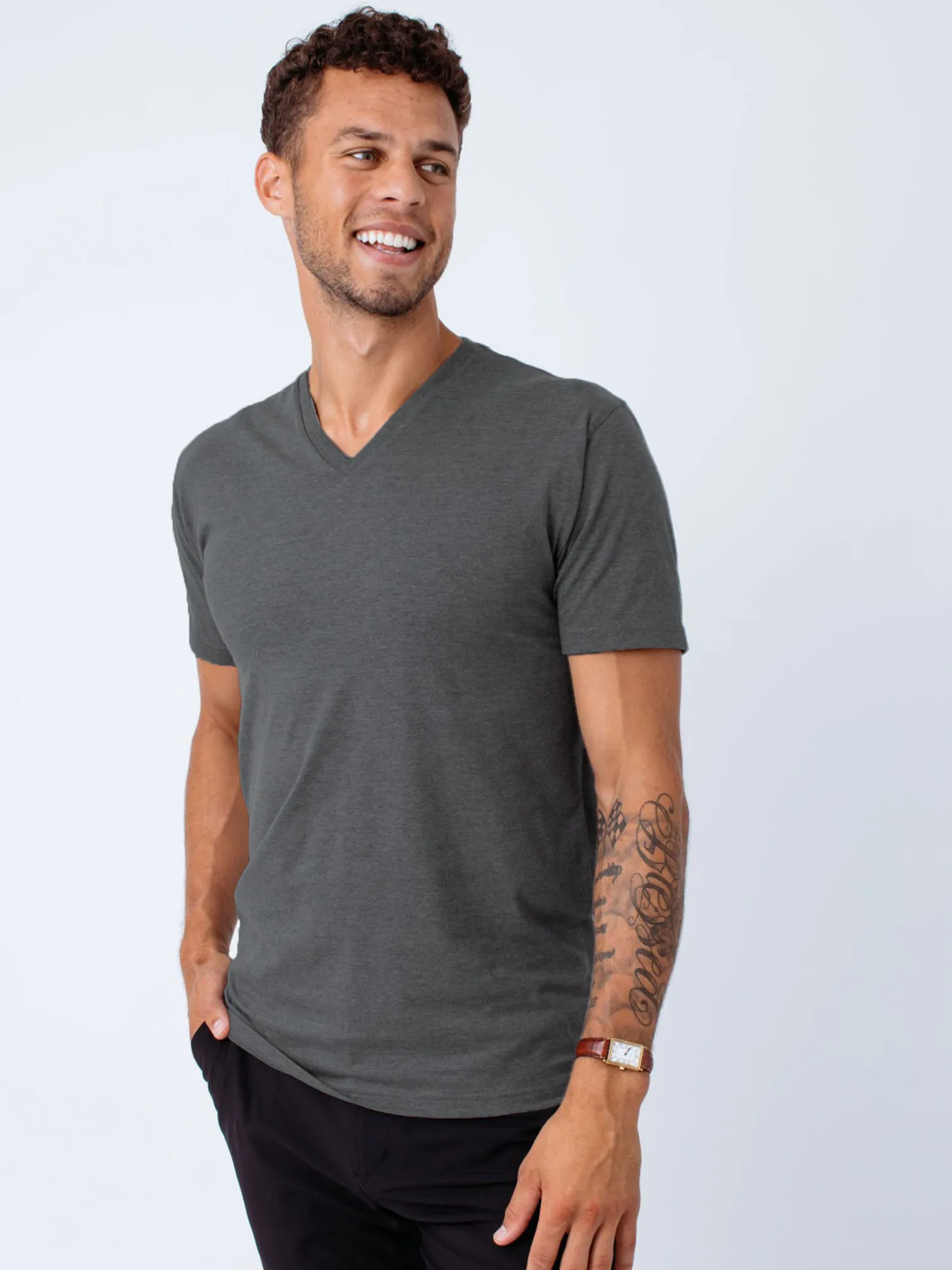 Carbon Grey V-Neck