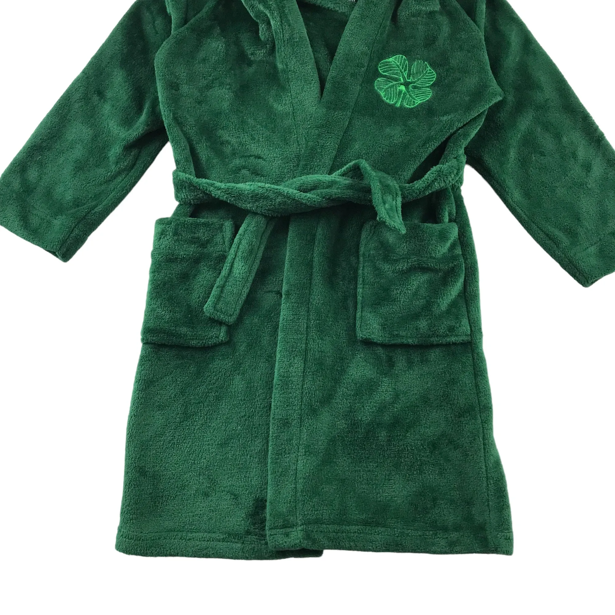 Celtic FC dressing gown 6-7 years green fluffy hooded