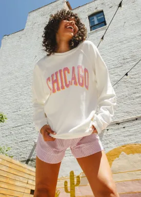 Chicago Classic Crew Sweatshirt – Pink & Sherbet