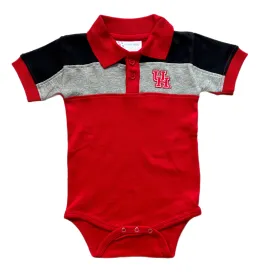 Color Block Polo Onesie | University of Houston Red