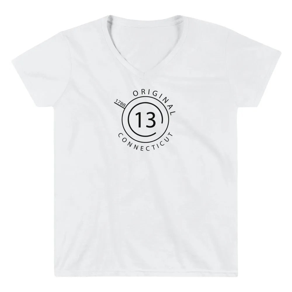 Connecticut - Women's Casual V-Neck Shirt - Original 13