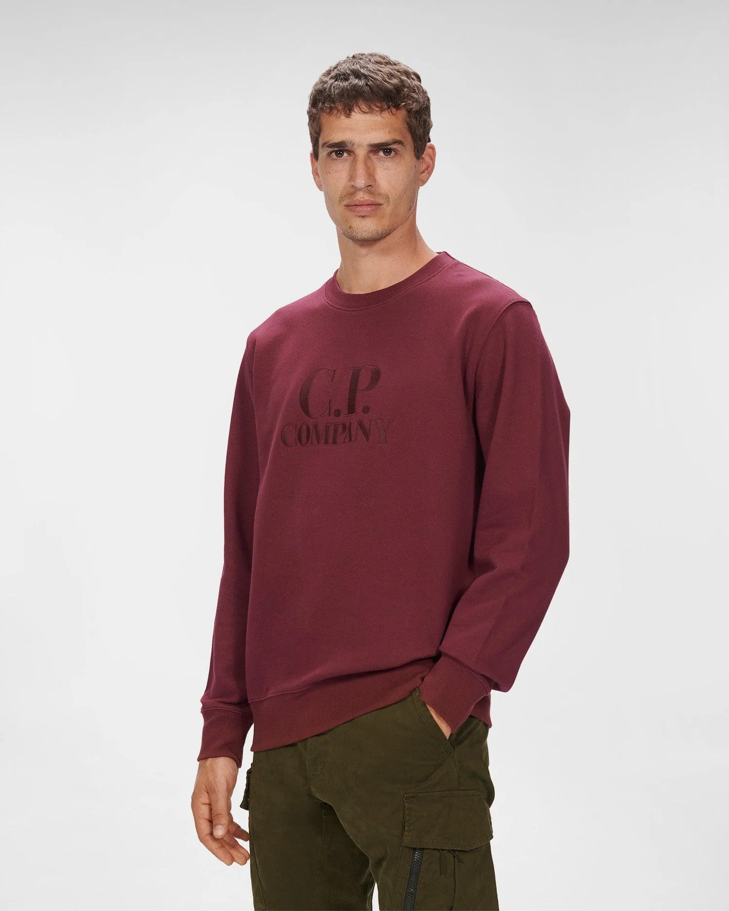 CP Company Embroidered Logo Sweatshirt Port Royal