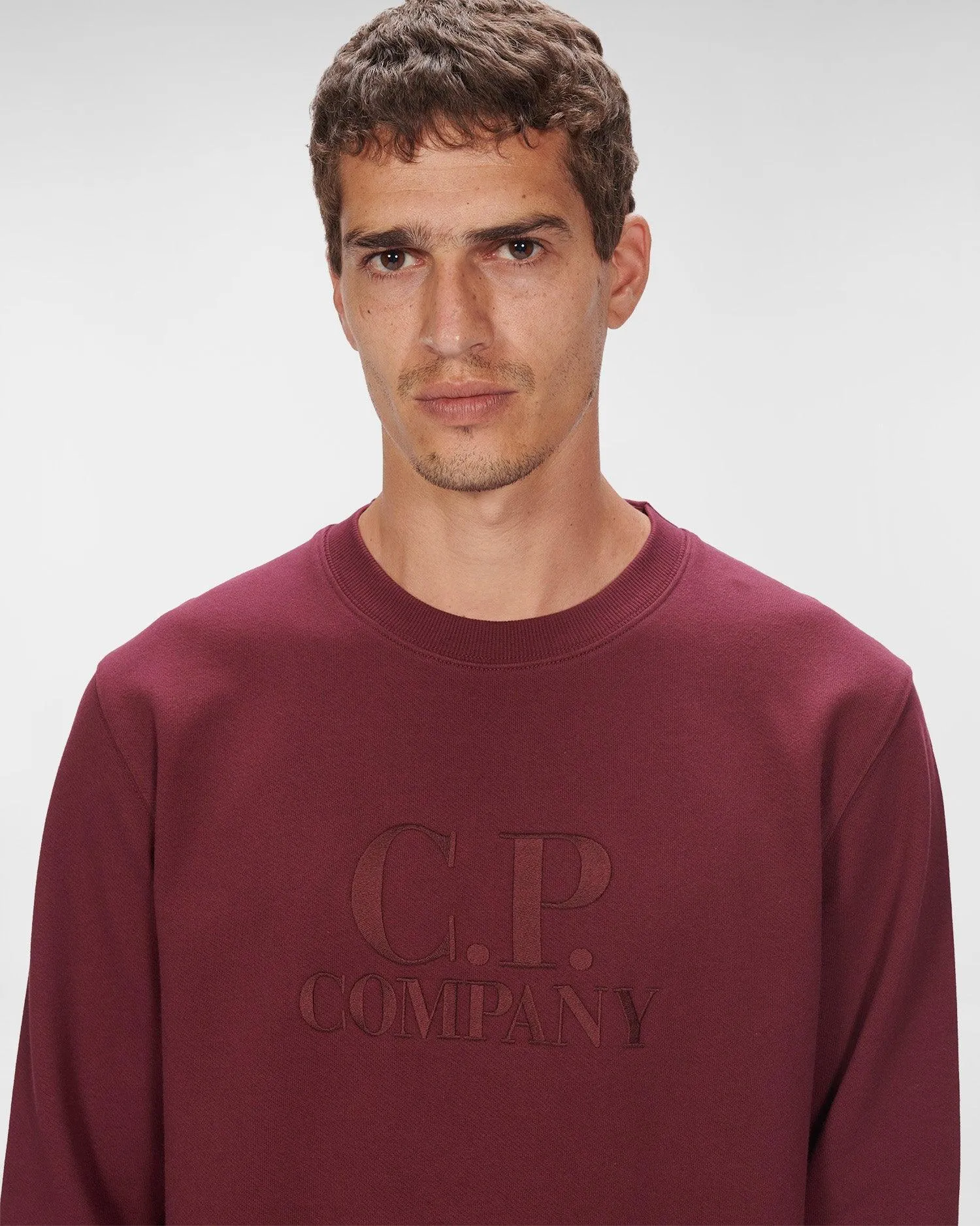 CP Company Embroidered Logo Sweatshirt Port Royal