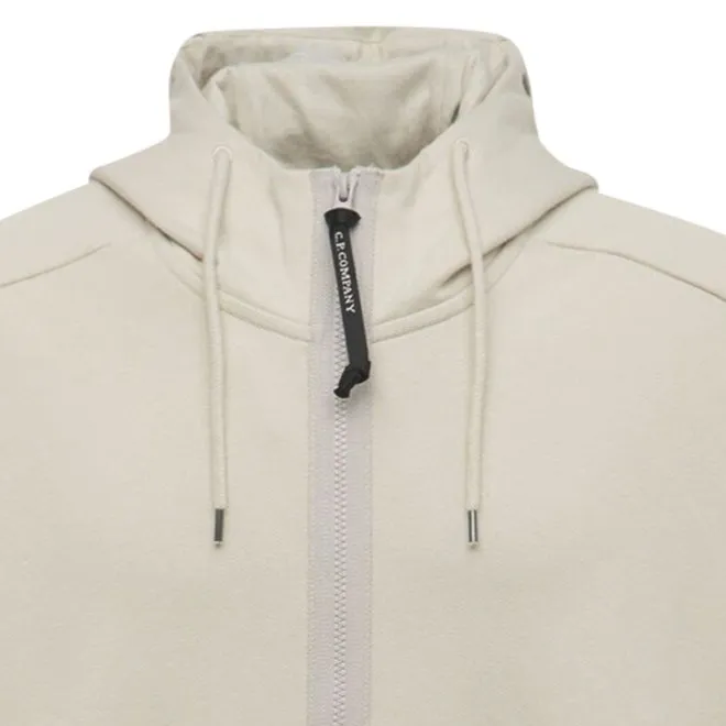 CP COMPANY Goggle Hoodie Sweatshirt Ivory