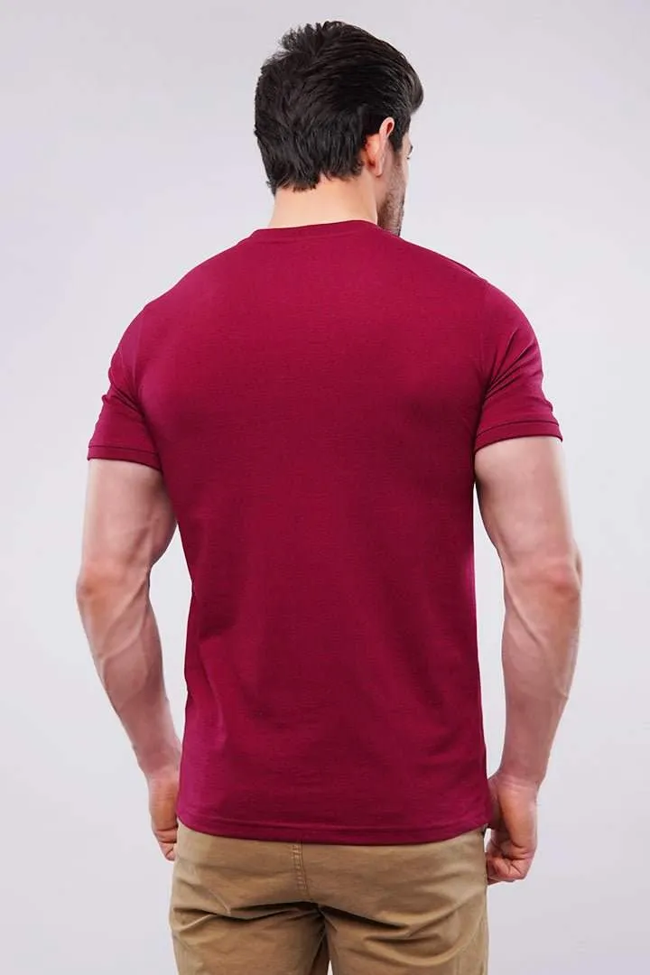 Crew Neck T-Shirt - Maroon