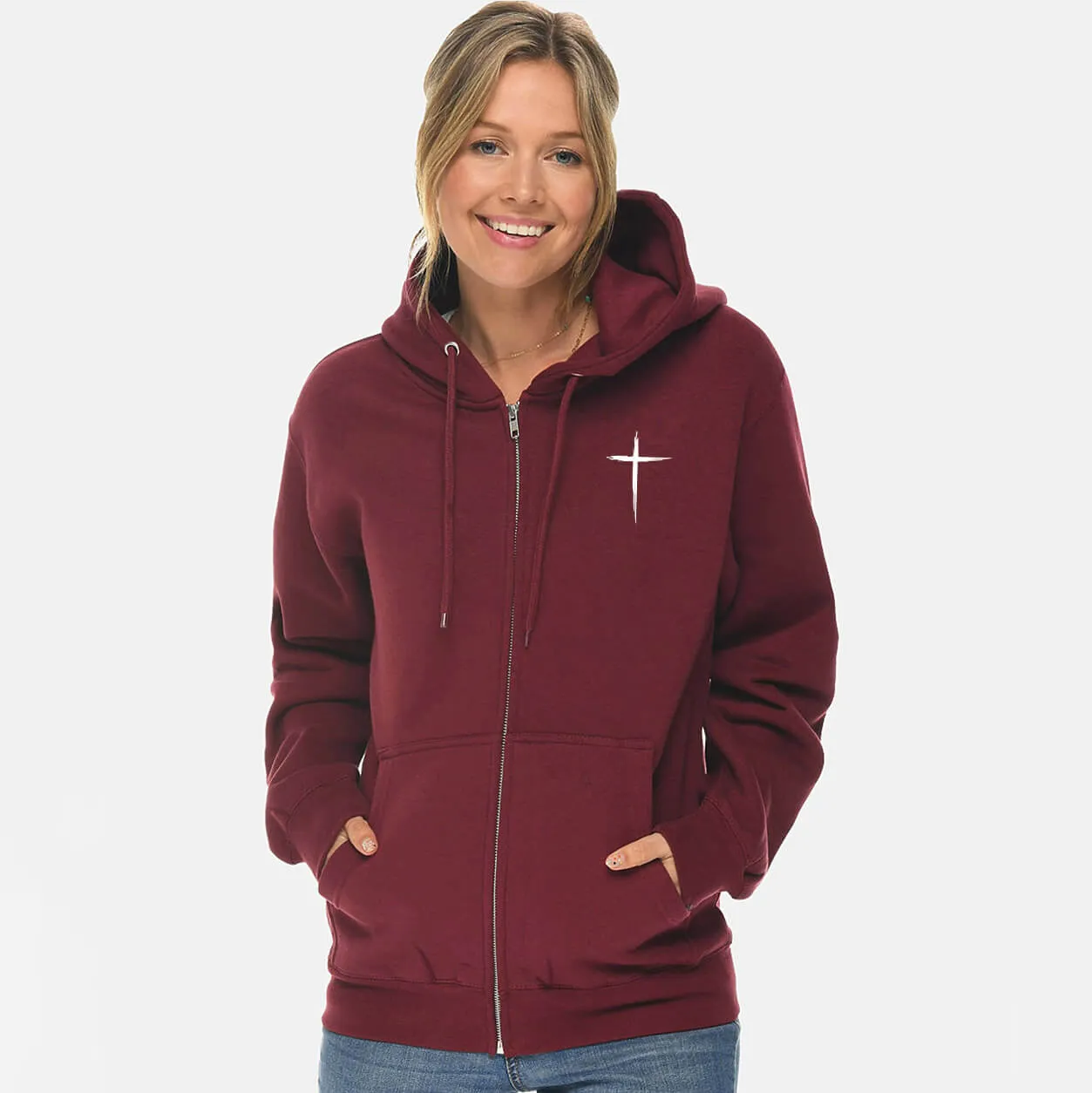 Cross Full Zip Sweatshirt Hoodie