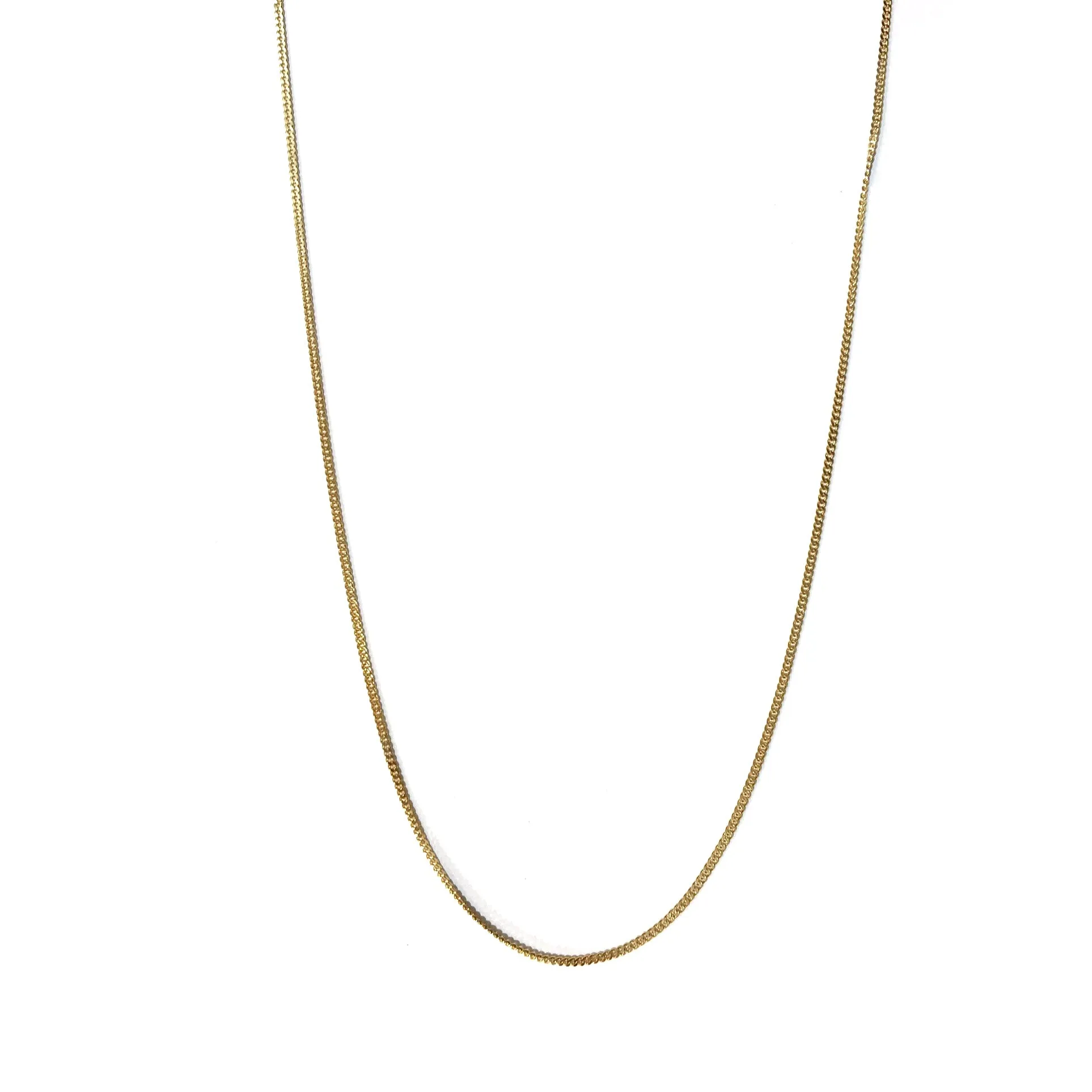 Cuban Chain Thin Flat Necklace 24”